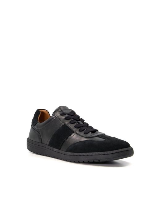 Dune Black 'tumble' Leather Trainers for men