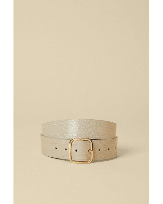 Oasis Natural Rounded Edge Square Buckle Belt