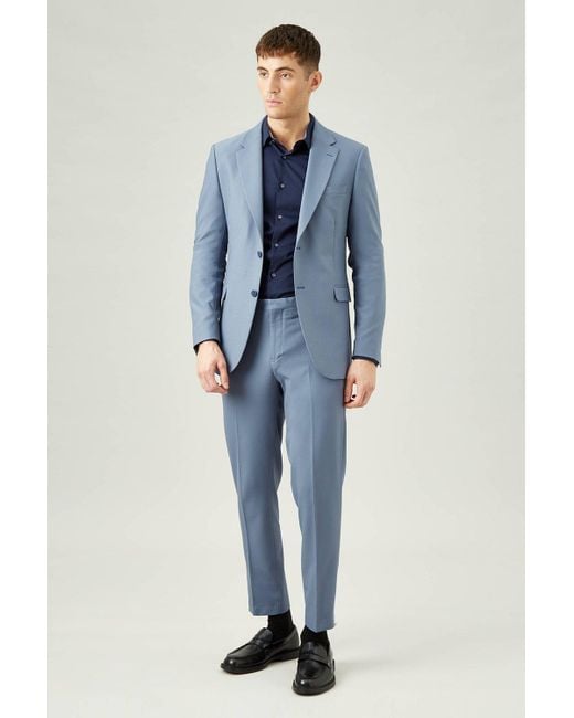 Burton Slim Fit Stretch Blue Suit Jacket for men
