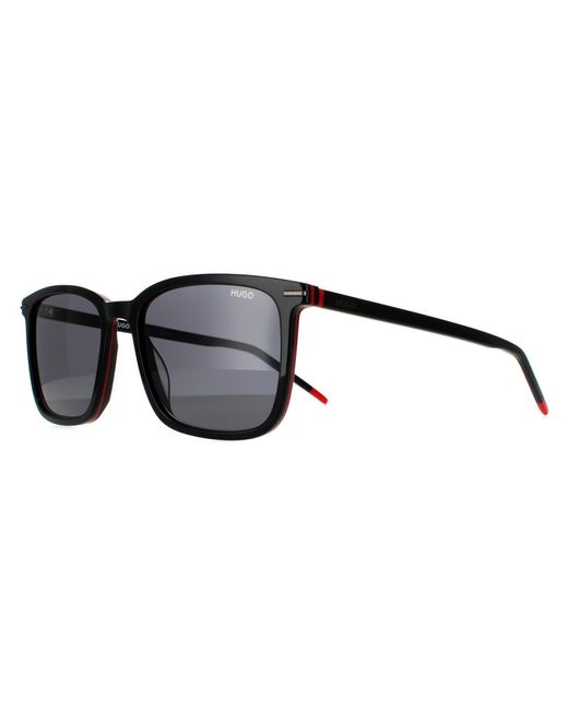HUGO Square Black Red Gold Grey Sunglasses for men