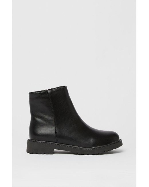 Dorothy Perkins Black Madelyn Chunky Chelsea Boots