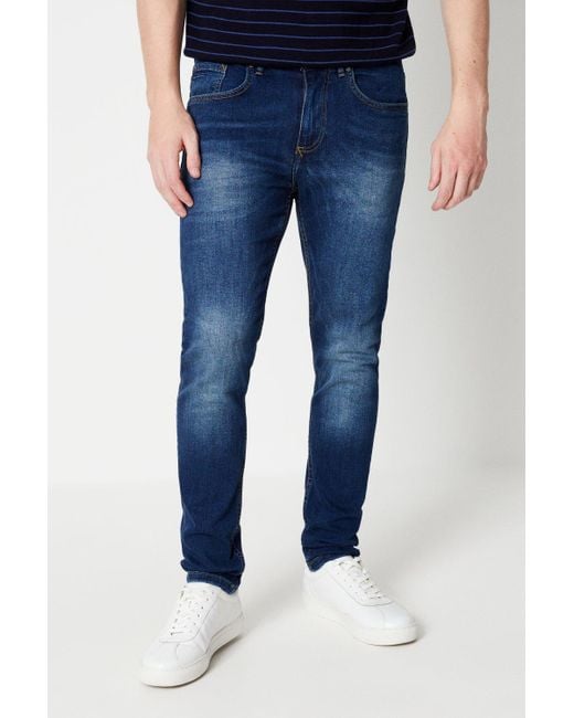 Burton Skinny Mid Blue Jeans for men