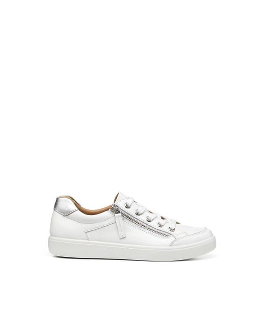 Hotter White Slim Fit 'chase Ii' Deck Shoes