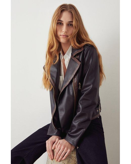 Warehouse faux hotsell leather jacket