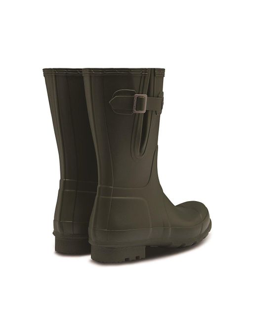 Hunter Black 'original Adjustable Short' Wellington Boots for men