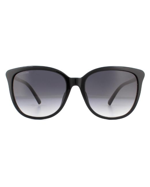 Swarovski Black Square Havana Brown Gradient Sunglasses