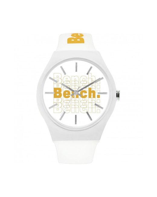 Bench White Plastic/resin Fashion Analogue Quartz Watch - Beg013w