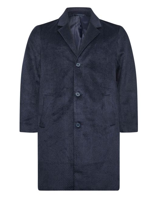 BadRhino Blue Single Breasted Coat for men
