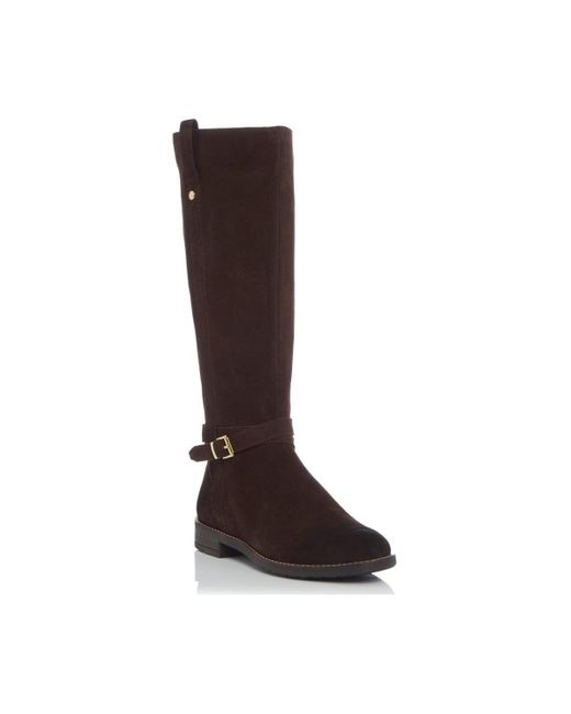 Dune Brown 'tylar' Suede Knee High Boots