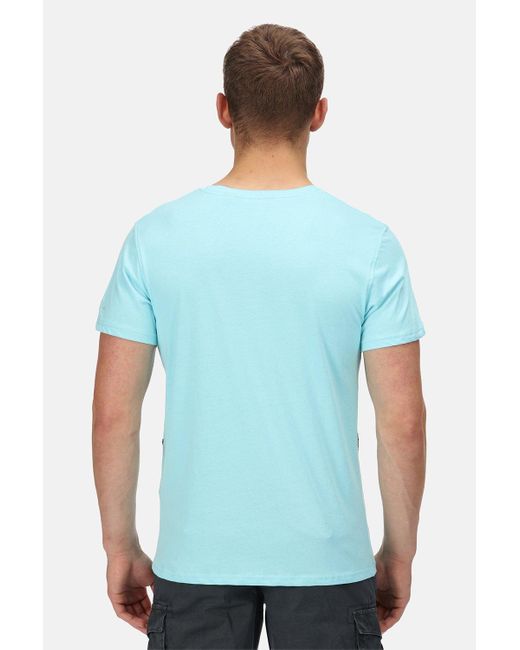 Regatta Blue Coolweave Cotton 'cline Vi' Short Sleeve T-shirt for men