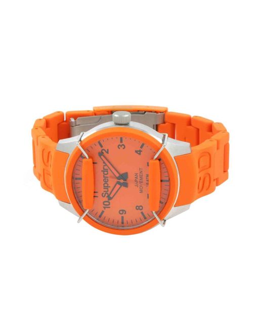 Superdry Orange Scuba Stainless Steel Fashion Analogue Quartz Watch - Syg109o for men