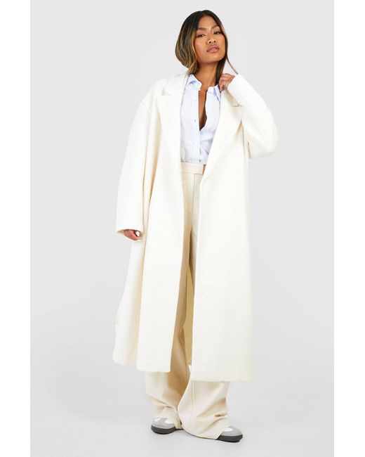 Belted white coat clearance
