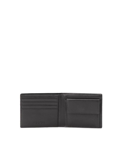 Police Black Gift Boxed Monogram Leather Wallet for men