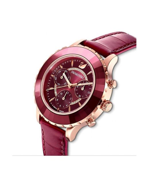 Swarovski Red Stainless Steel Fashion Analogue Quartz Watch - 5547642