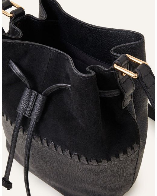 Accessorize Black Leather Duffle Bag