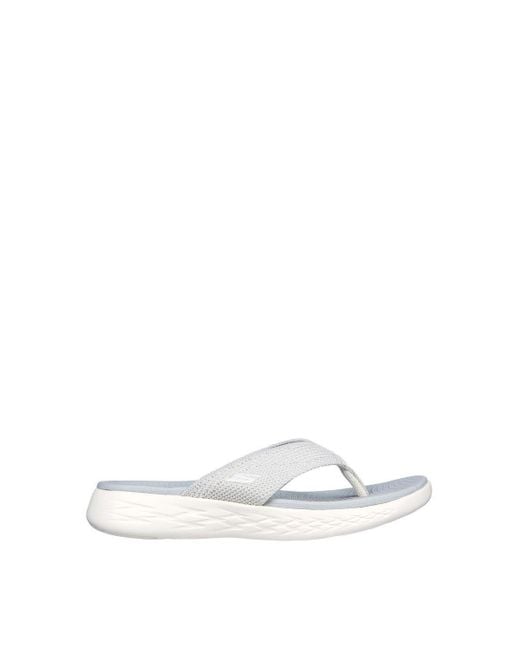 Skechers White 'on-the-go 600' - Flourish Sandal