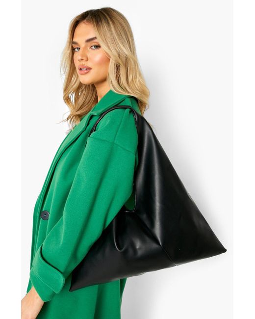 Boohoo Green Oversized Shopper Bag