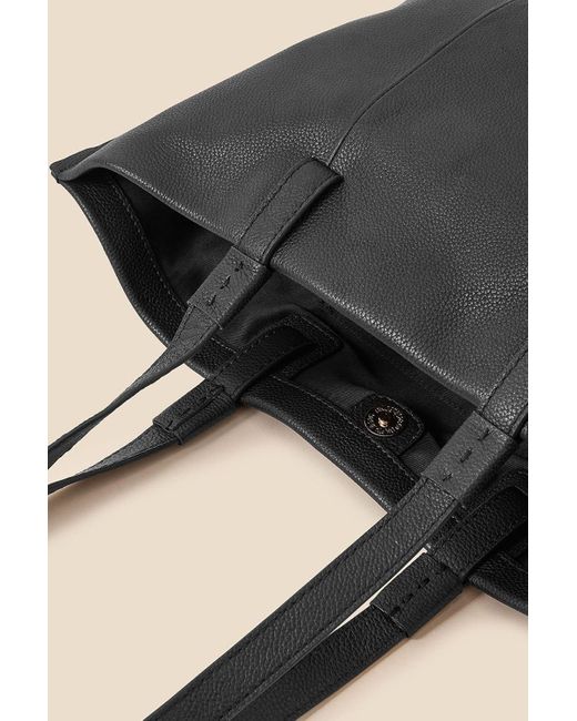 Accessorize Black Classic Leather Tote Bag