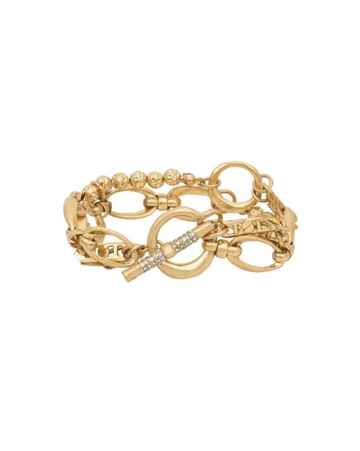 Bibi Bijoux Metallic Gold Chunky Chain Layer Bracelet