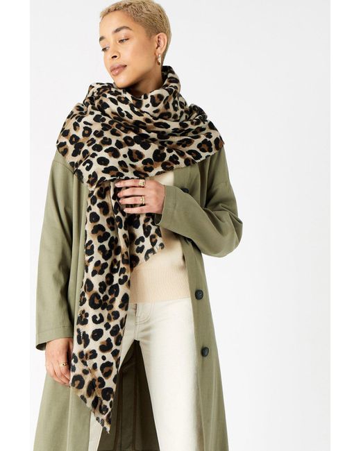 Accessorize White 'lucille' Leopard Blanket Scarf
