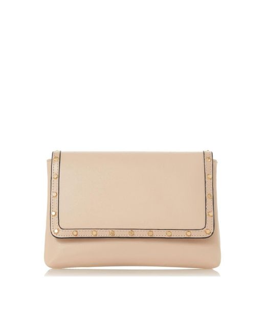 Dune Natural 'borriss' Leather Clutch