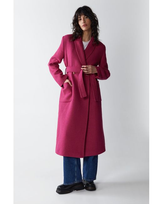 Warehouse Premium Wool Look Tailored Coat