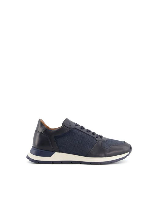 Dune Blue 'treats' Leather Trainers for men