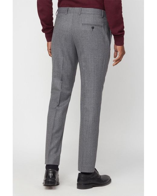 Ben Sherman Gray Jaspe Trouser for men