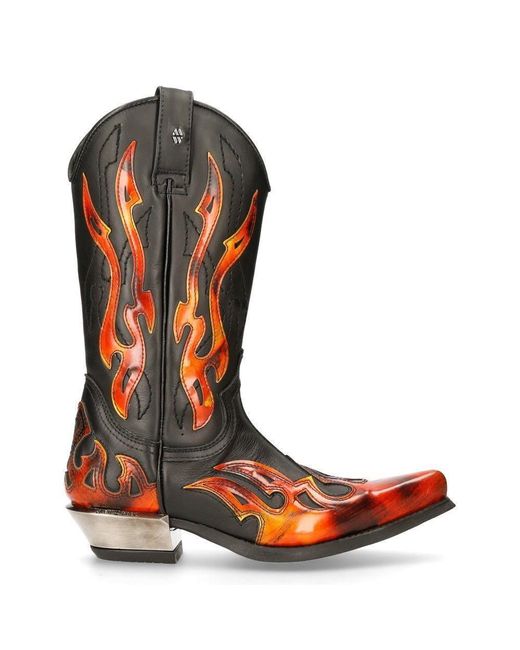 Mens orange store cowboy boots