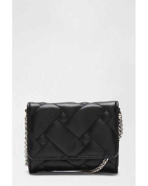 Dorothy Perkins Black Mini Quilted Chain Purse