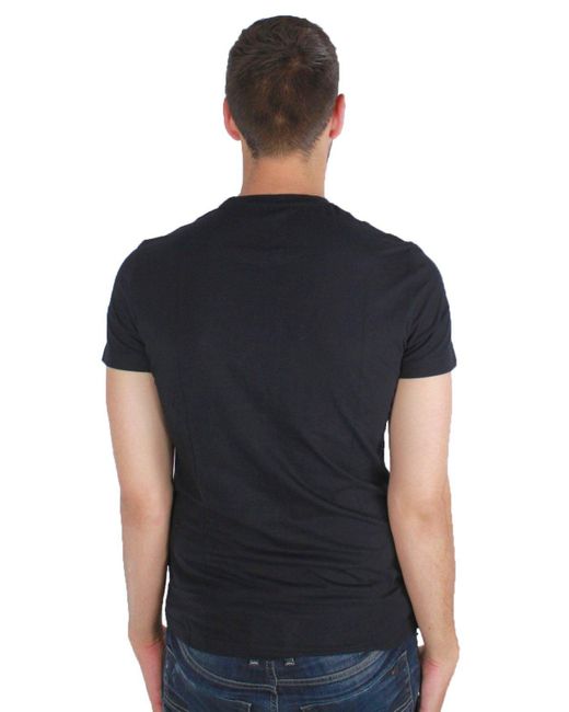 Armani Jeans Pixel Eagle Black T-shirt for men