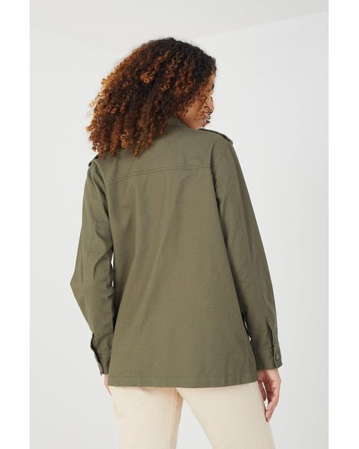 Brave Soul Green 'mutiny' Cotton Utility Jacket