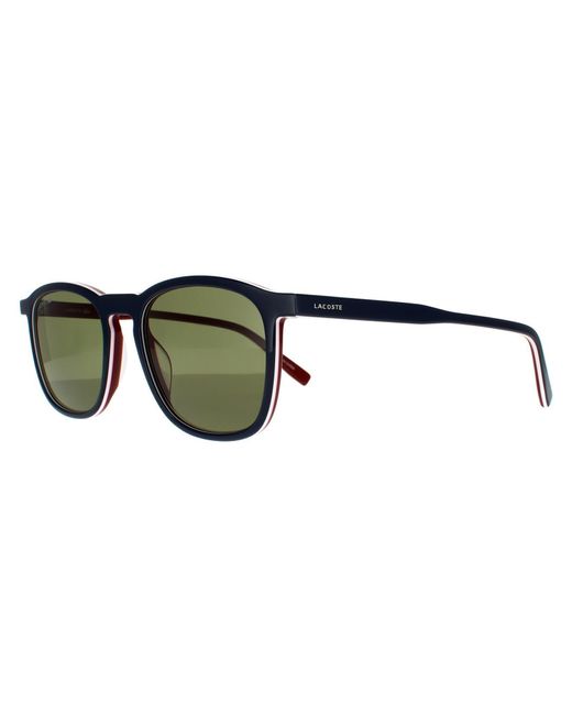 Lacoste Square Blue White Red Green Sunglasses for men