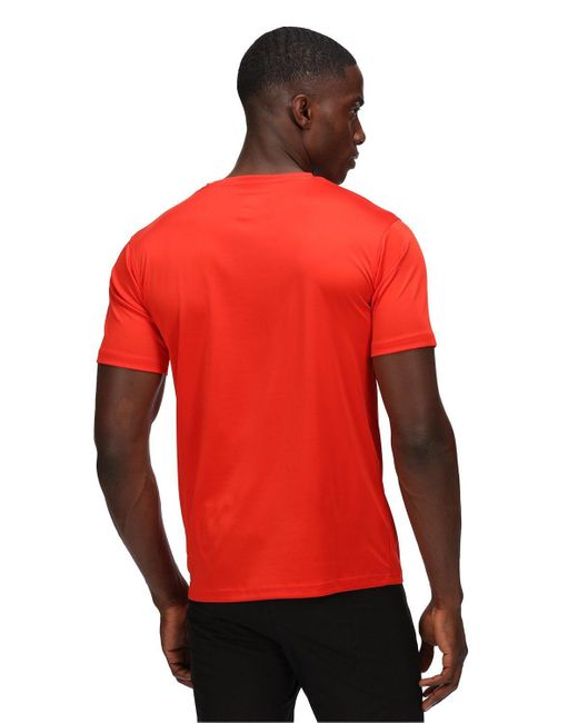 Regatta Red Printed 'fingal Slogan' Short Sleeve T-shirt for men