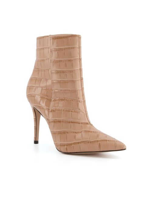 Dune Natural 'octane' Leather Ankle Boots