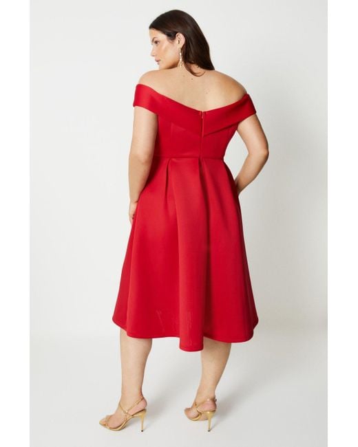 Coast red sales bardot dress