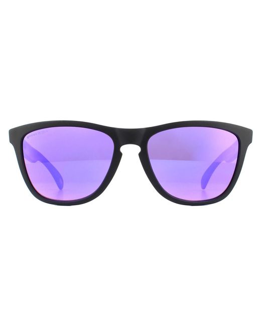 Oakley Purple Square Matte Black Prizm Violet Sunglasses