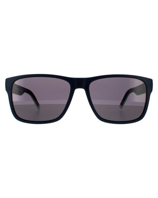 Tommy Hilfiger Rectangle Matte Blue White Grey Sunglasses for men