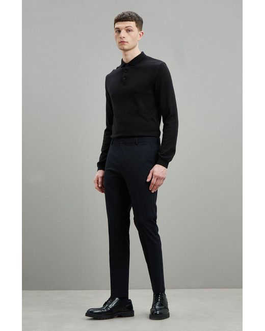 Burton Black Super Skinny Navy Trousers for men