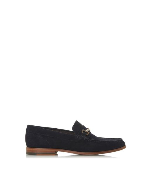 Dune White 'baritone' Suede Loafers for men