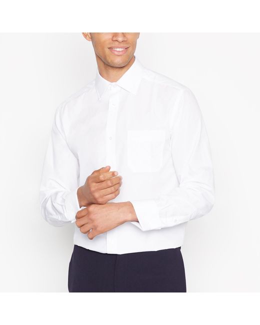 DEBENHAMS White Long Sleeve Classic Fit Shirt for men