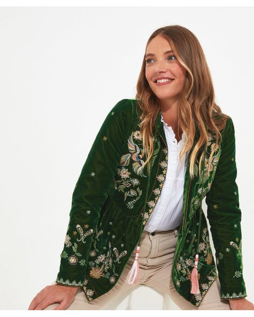 Joe Browns Green Boutique Emerald Embroidered Casual Jacket