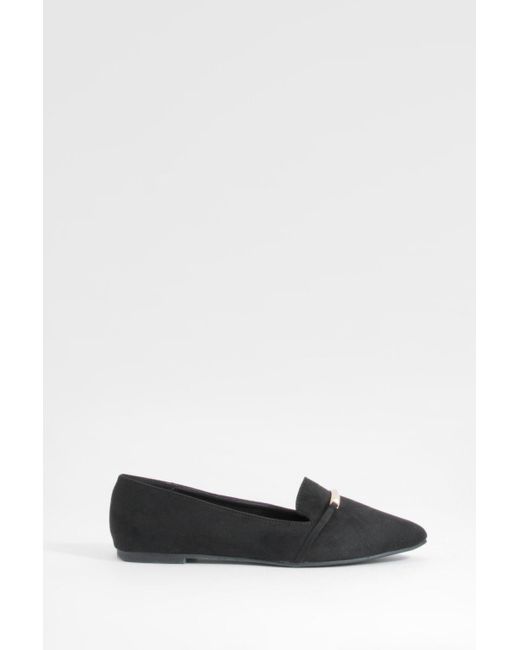 Boohoo White T Bar Loafers