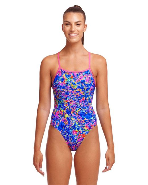 Funkita Blue Oiled Up Tie Me Tight Swimsuit