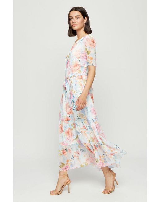 Dorothy Perkins White Ivory Floral Maxi Dress