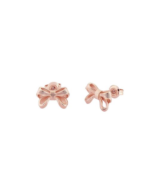 Ted Baker Multicolor 'pollay' Petite Bow Stud Stainless Steel Earrings - Tbj2666-24-03