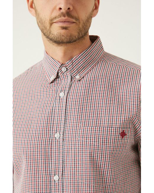 MAINE Red Long Sleeve Heritage Check Shirt for men