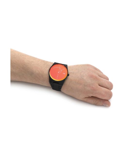 Storm Orange Fibon-x Slate Red Stainless Steel Fashion Watch - 47444/sl/r for men
