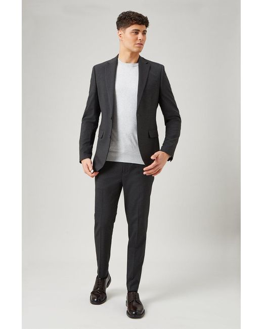 Burton Blue Skinny Fit Charcoal Essential Trouser for men
