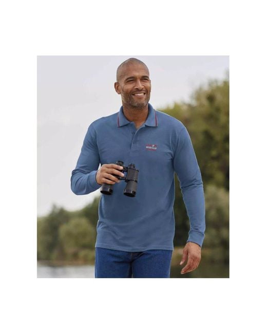Atlas For Men Long sleeved Polo Shirt Pack Of 2 in Red for Men